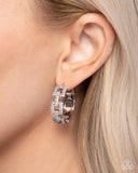 Paparazzi Jewelry Geometric Glimpse - White Earrings - Pure Elegance by Kym