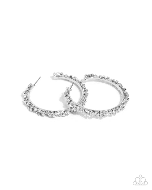 Paparazzi Jewelry Divine Decoding - White Earring - Pure Elegance by Kym