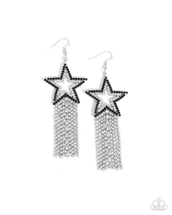 Paparazzi Jewelry Sunset Superstar - Black Earrings - Pure Elegance by Kym