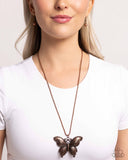Paparazzi Jewelry Aerial Attraction - Copper Butterfly Necklace - Pure Elegance by Kym