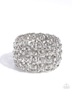 Paparazzi Jewelry Woven Wardrobe - White Bracelet - Pure Elegance by Kym