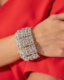 Paparazzi Jewelry Woven Wardrobe - White Bracelet - Pure Elegance by Kym