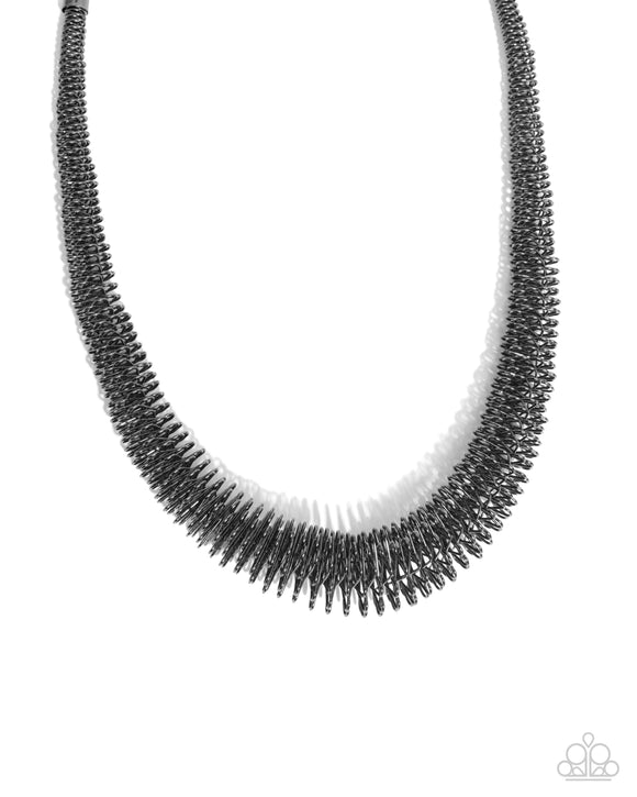 Paparazzi Jewelry Trenchant Tribute - Black Necklace - Pure Elegance by Kym