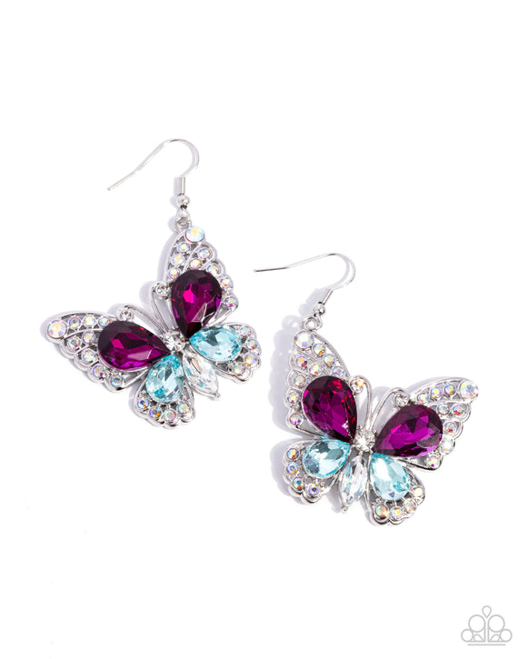 Paparazzi Jewelry Teardrop Takeoff - Multi Earrings - Pure Elegance by Kym