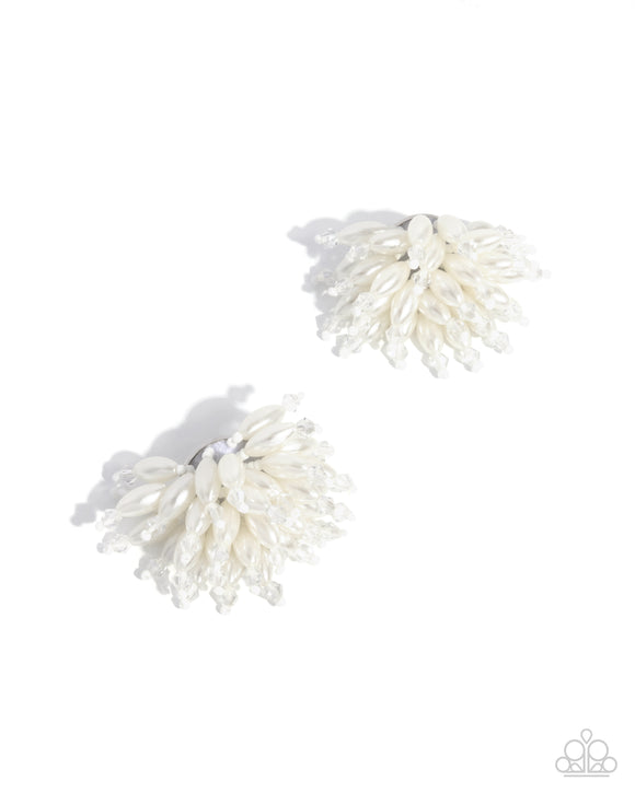 Paparazzi Jewelry Sunset Shower - White Earrings - Pure Elegance by Kym