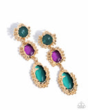 Paparazzi Jewelry Emotional Elegance - Green Earrings - Pure Elegance by Kym
