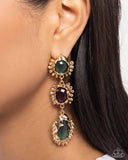 Paparazzi Jewelry Emotional Elegance - Green Earrings - Pure Elegance by Kym