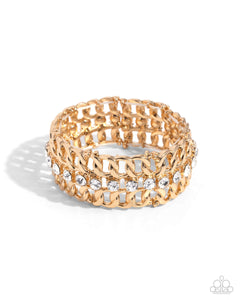 Paparazzi Jewelry Secure Shimmer - Gold Bracelet - Pure Elegance by Kym