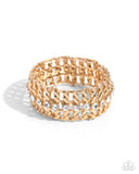 Paparazzi Jewelry Secure Shimmer - Gold Bracelet - Pure Elegance by Kym