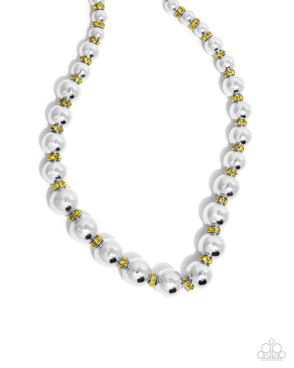 Paparazzi Jewelry Color Closeness - Yellow Necklace - Pure Elegance by Kym