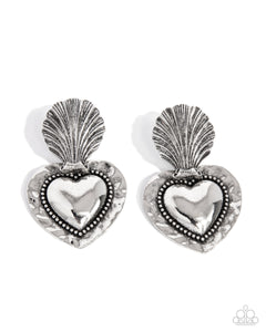 Paparazzi Jewelry Mythical Moment - Silver Earrings - Pure Elegance by Kym