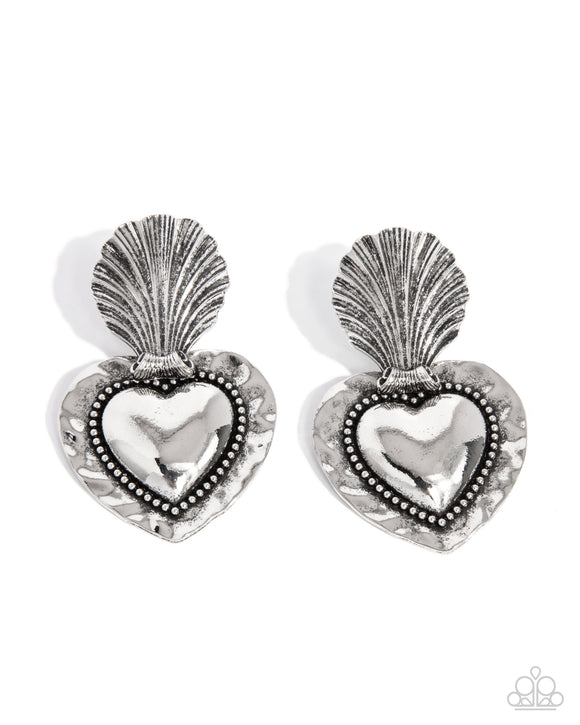 Paparazzi Jewelry Mythical Moment - Silver Earrings - Pure Elegance by Kym