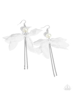 Paparazzi Jewelry Ballerina Build - White Earrings - Pure Elegance by Kym