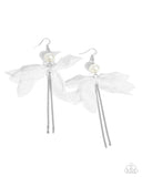 Paparazzi Jewelry Ballerina Build - White Earrings - Pure Elegance by Kym