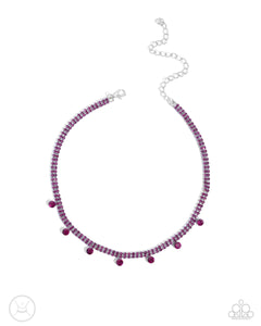 Paparazzi Jewelry Breathtaking Backdrop - Pink Choker Necklace - Pure Elegance by Kym