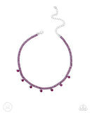Paparazzi Jewelry Breathtaking Backdrop - Pink Choker Necklace - Pure Elegance by Kym
