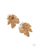 Paparazzi Jewelry Wonderland Wallflower - Brown Earring - Pure Elegance by Kym