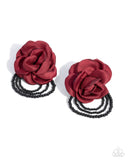Paparazzi Jewelry Dramatic Dame - Red Post Earrings - Pure Elegance by Kym