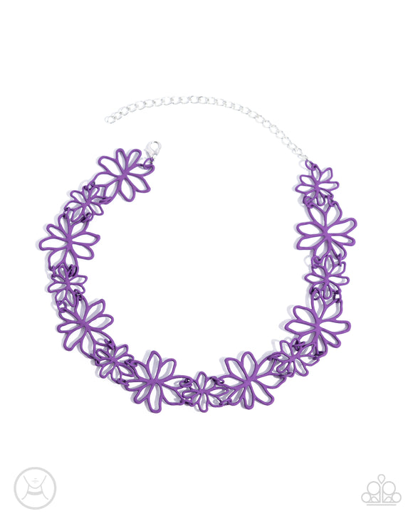 Paparazzi Jewelry Bouquet Blend - Purple Necklace - Pure Elegance by Kym