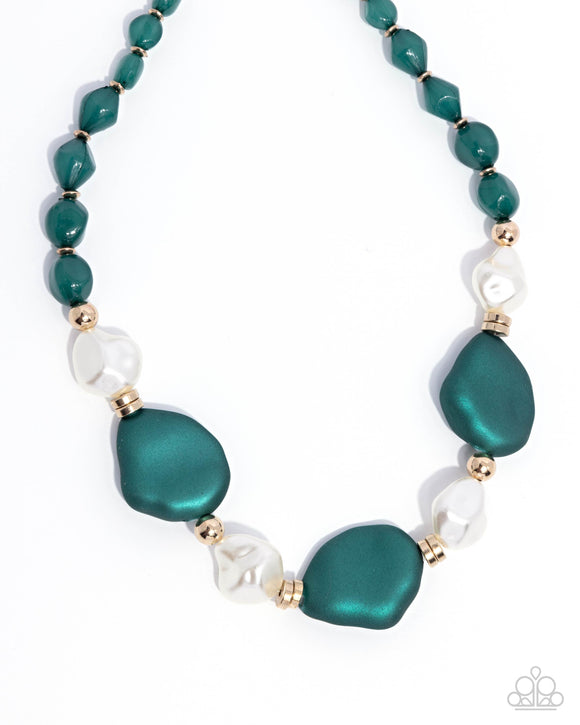 Paparazzi Jewelry Forever Feature - Green Necklace - Pure Elegance by Kym