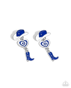 Paparazzi Jewelry Swing Dance Delight - Blue Post Earring - Pure Elegance by Kym