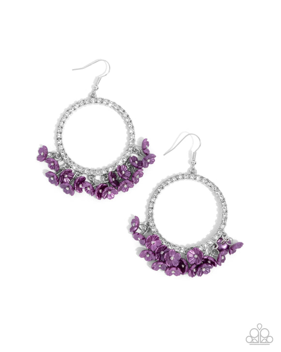 Paparazzi Jewelry Wreathed Wisteria - Purple Earrings - Pure Elegance by Kym