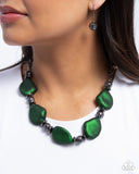 Paparazzi Jewelry Refulgent Reformation - Green Necklace - Pure Elegance by Kym
