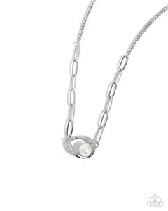 Paparazzi Jewelry Tilted Tutor - White Necklace - Pure Elegance by Kym