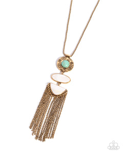 Paparazzi Jewelry Textured Tourist - Gold Necklace - Pure Elegance by Kym
