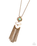 Paparazzi Jewelry Textured Tourist - Gold Necklace - Pure Elegance by Kym