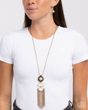 Paparazzi Jewelry Textured Tourist - Gold Necklace - Pure Elegance by Kym