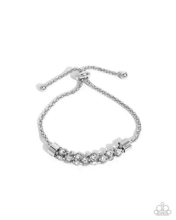Paparazzi Jewelry Serious Sentiment - White Bracelet - Pure Elegance by Kym