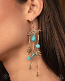 Paparazzi Jewelry Coachella Cascade - Blue Earrings - Pure Elegance by Kym
