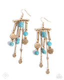 Paparazzi Jewelry Coachella Cascade - Blue Earrings - Pure Elegance by Kym