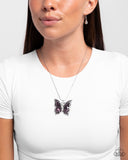 Paparazzi Jewelry Magical Metamorphosis - Purple Butterfly Necklace - Pure Elegance by Kym