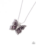 Paparazzi Jewelry Magical Metamorphosis - Purple Butterfly Necklace - Pure Elegance by Kym