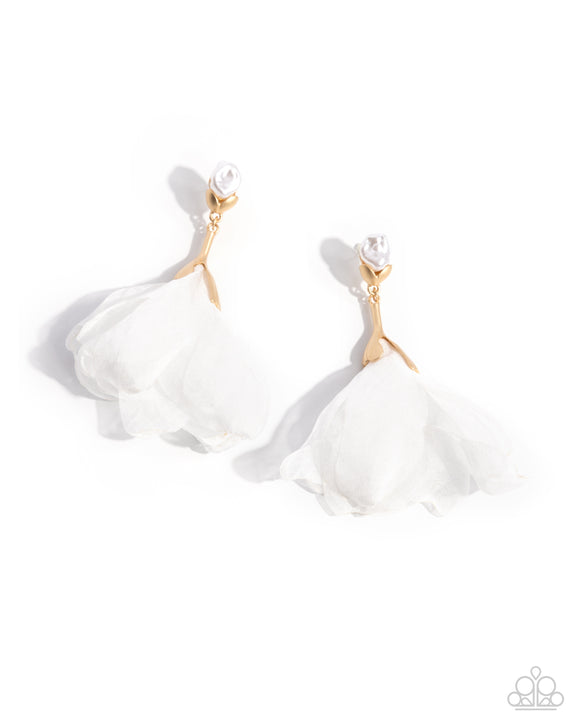 Paparazzi Jewelry Corps de Ballet - Gold Earrings - Pure Elegance by Kym
