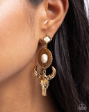 Paparazzi Jewelry Western Week - Gold Earring - Pure Elegance by Kym