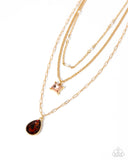 Paparazzi Jewelry Giddy Glitter - Brown Necklace - Pure Elegance by Kym