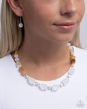 Paparazzi Jewelry Crackling Chic - White Necklace - Pure Elegance by Kym