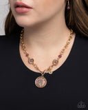 Paparazzi Jewelry FLECKS Big Thing - Purple/Gold Necklace - Pure Elegance by Kym