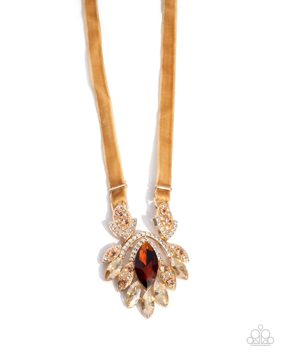 Paparazzi Jewelry Ravishing Ribbon - Brown Necklace - Pure Elegance by Kym