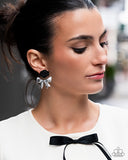 Paparazzi Jewelry Rosette Rarity - Black Earrings - Pure Elegance by Kym