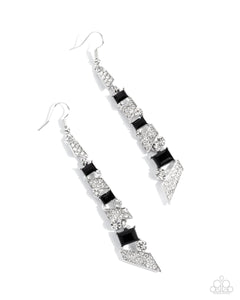 Paparazzi Jewelry Cascading Cred - Black Earrings - Pure Elegance by Kym