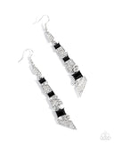 Paparazzi Jewelry Cascading Cred - Black Earrings - Pure Elegance by Kym