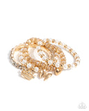 Paparazzi Jewelry Feminine Charm - Gold Bracelet - Pure Elegance by Kym