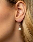 Paparazzi Jewelry Complete Look -White Necklace and Earring Set - Pure Elegance by Kym