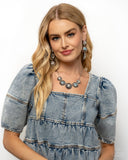 Paparazzi Jewelry Complete Look -White Necklace and Earring Set - Pure Elegance by Kym