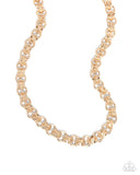 Paparazzi Jewelry Men's Complete Look - Gold Necklace & Bracelet Set - Pure Elegance by Kym