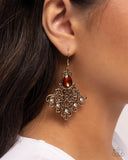 Paparazzi Jewelry Lattice Legacy - Brown Earrings - Pure Elegance by Kym